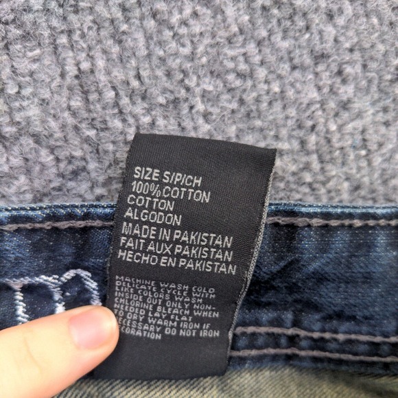 Project Mayhem Men's Straight Jeans Blue 32x32 Dark Wash Denim 5-Pocket - Picture 9 of 11